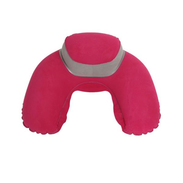 

1 pcs u shaped travel pillow neck car head rest soft air blow up pillow inflatable u shape cushion washable neck