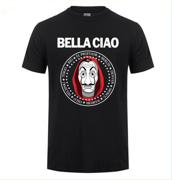 

brand clothing house of paper money heist la casa de papel t shirt short sleeve t-shirt for men plus size xs-3xl cotton team tee