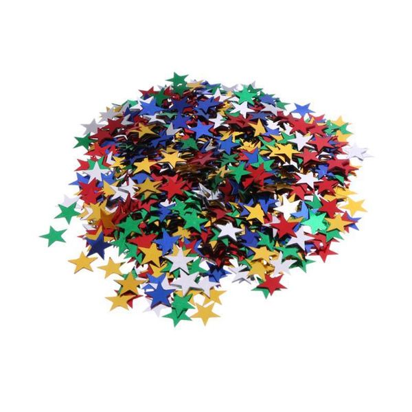 

colorful pentagram table confetti christmas party wedding decor