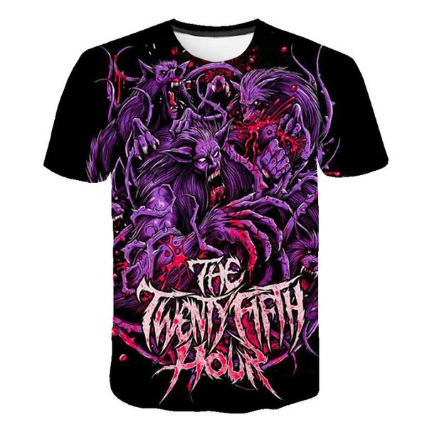 

horror skull retro rock selling 3d print shirts kawaii funny horror men clothing