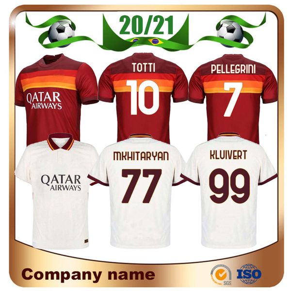 

20/21 roma dzeko perotti soccer jersey 2020 rome home red totti de.rossi soccer shirt pellegrini pastore shaarawy football uniforms, Black;yellow