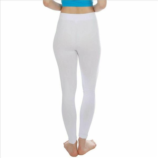 

новая мода женская дамы осень зима теплая stretch поножи полная длина слим legging workout push up твердые брюки черный белый, Black