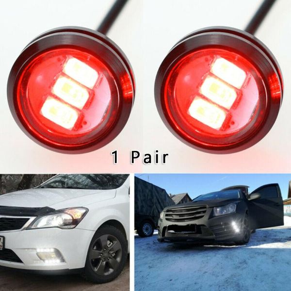 

2pcs 12v red car eagle eye led lamp daytime running light drl waterproof auto eagle eye lights