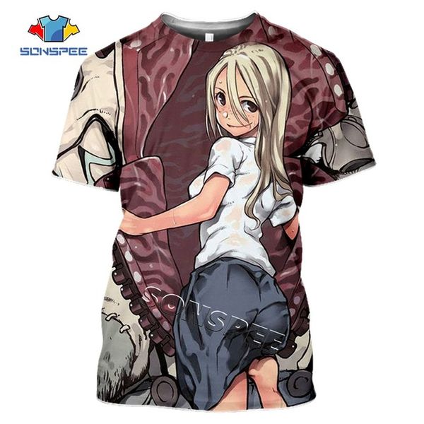 

hunting anime ragdoll gleipnir comic men summer 3d print shirts humor horror harajuku men clothing