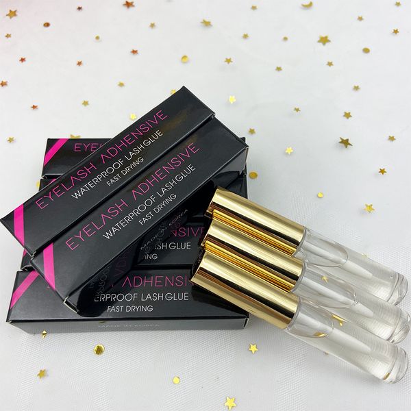 

glue wholesale 10pcs eyelash waterproof eyelash glue clear-white dark-black false eyelashes glass makeup adhesive cosmetic tools