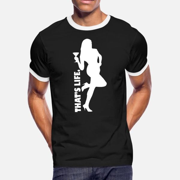 

that's life t shirt men knitted tee shirt o-neck costume graphic casual spring autumn cool shirt