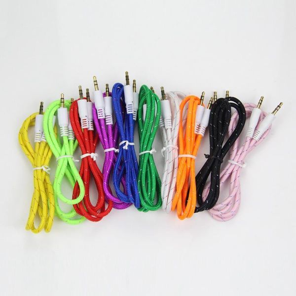 

cgjxsbraided aux 3 .5mm stereo car audio cable male to male for tablet samsung lg smartphone