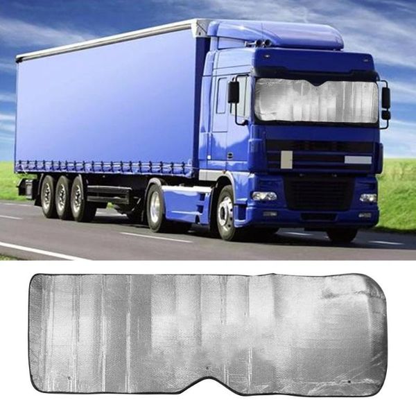 

220*70cm car parasol auto sun visor windshield cover double-sided silver aluminum film folding sun protection for trucks