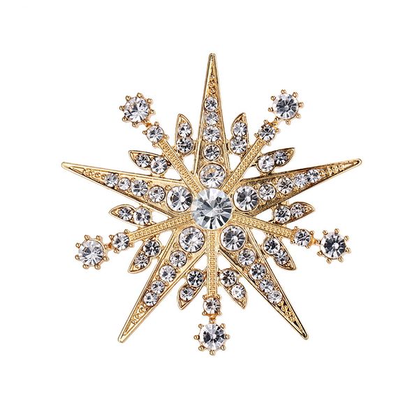 

jujie fashion big star brooches for women men 2020 crystal brooch pins jewelry dropshipping, Gray