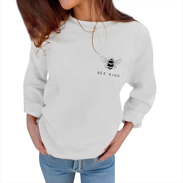 

home amp;nest bee kind crewneck sweatshirt women save the bees honeybee bee keeper vegan shirt heart print hoodies fall clothing, Black