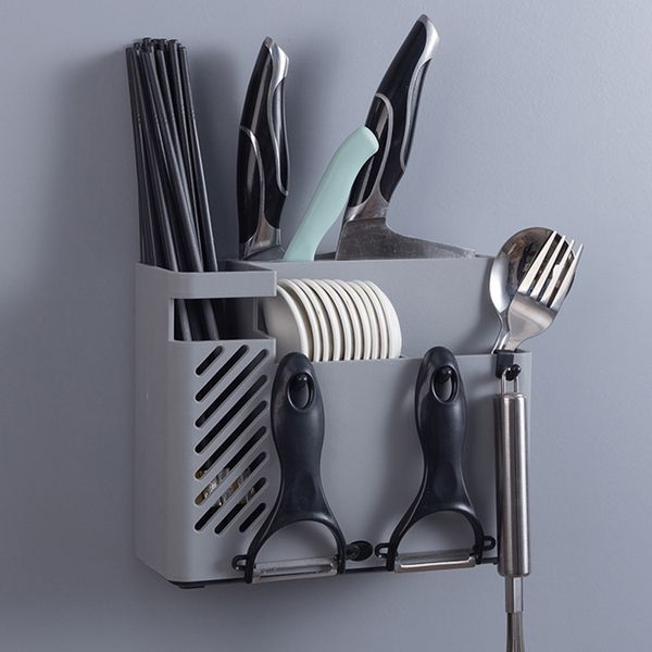 

drain tray wall mounted compartment large capacity punch tableware rack