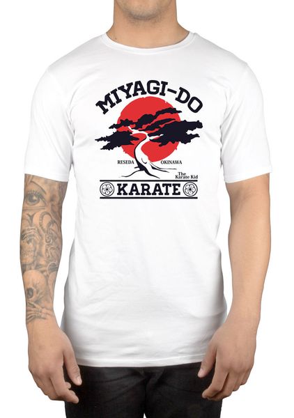 

fashion new summer sleeve tee shirts homme t-shirt miyagi do bonsai tree karate kid martialer arts japan 80's tees
