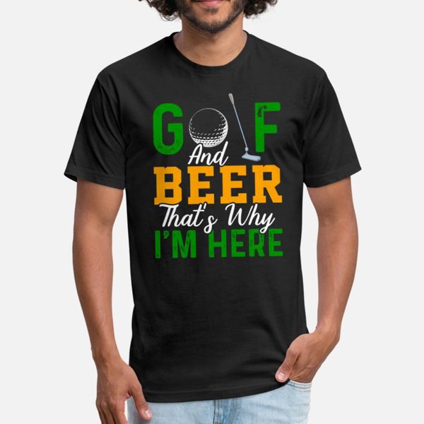 

golf and beer вот почему я здесь тенниска мужчины печататься футболка s-xxxl оригинальный anti-wrinkle моды весна осень нормальная рубашка