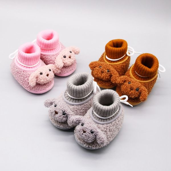 

winter cute animal style baby boots shoes fleece worm cotton-padded shoes baby booties wholesale 0-18 month infant toddler