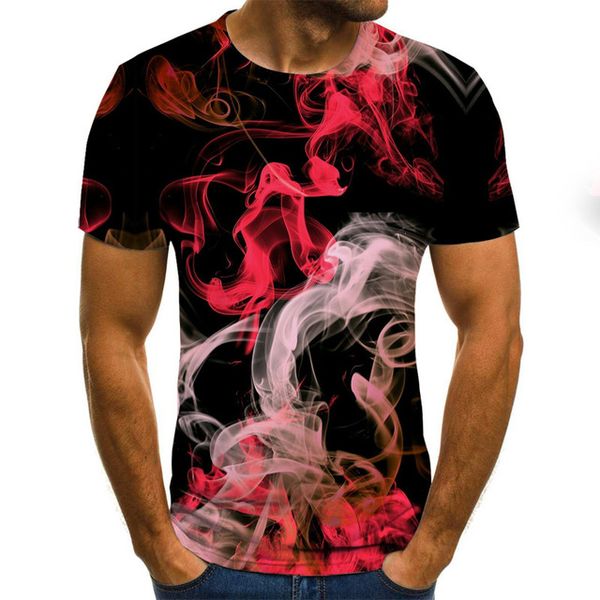 

camiseta streatwear fire print summer 3d print shirts aesthetic horror funny men clothing