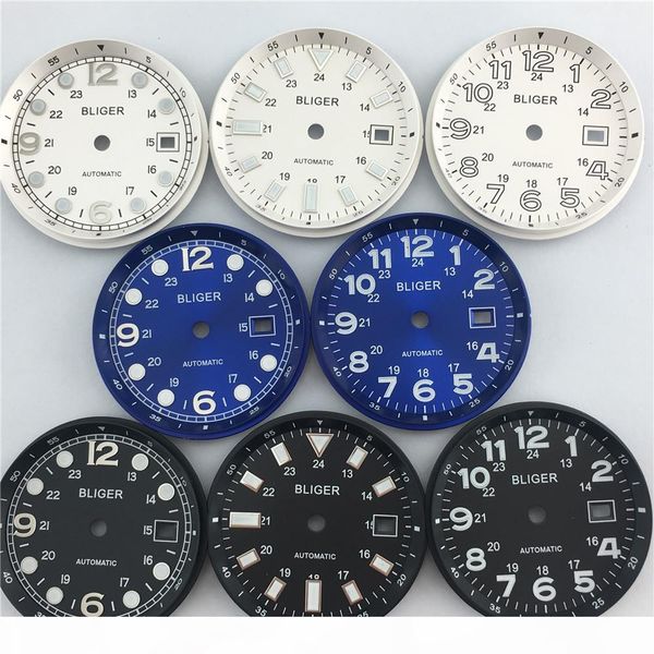 

33mm bliger black blue white watch dial fit eta 2836,mingzhu dg 2813 3804,miyota 8205 8215 821a,miyota 82 series movement p793
