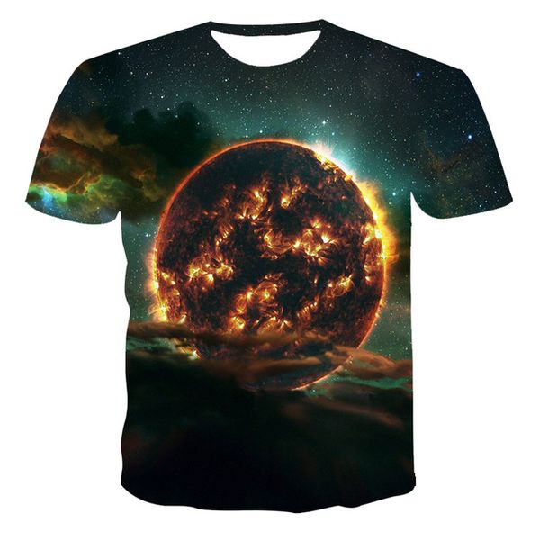 

summer new creativity skull print the 3d print shirts humor comics funny men clothing