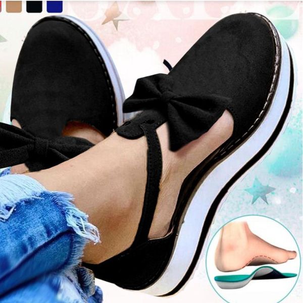 

women casual shoes soft thick bottom slip on tassel round head shoes heel thick sole bow buckle strap pumps single shoe, Black
