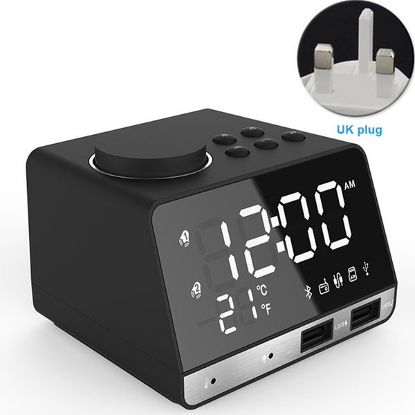 

clock radio desk bluetooth speaker digital alarm clock phone charger music k11