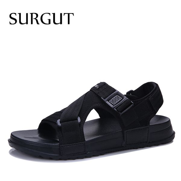 

sandals surgut men shoes 2021 roman casual summer flip flops gray black flat beach large size 36~45