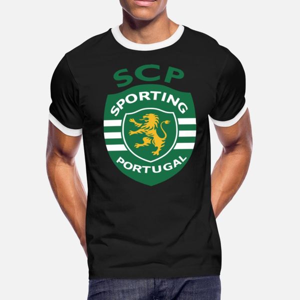 

sporting lisbon t shirt men print short sleeve round neck letter anti-wrinkle breathable spring autumn outfit shirt