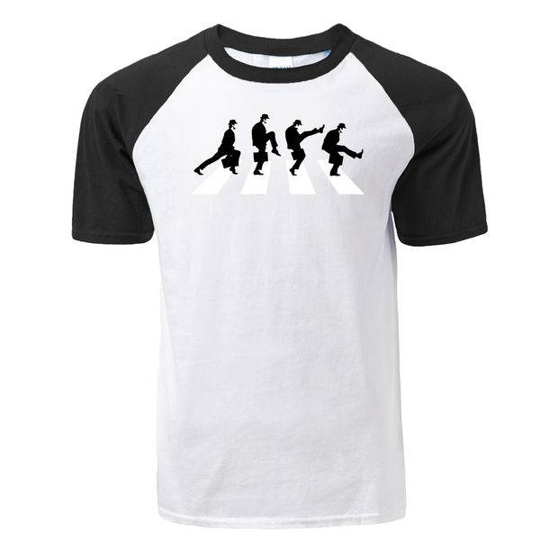 

смешные abbey ходит печать реглан tshirt мужчины мода музыка punk rock tshirts лето хлопка с коротким рукавом футболка hip hop streetwear
