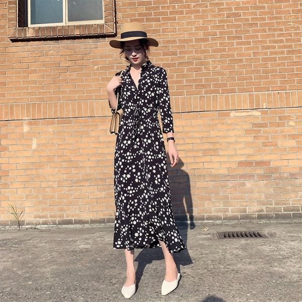 

женское цветочное 2020 новых женщины шнуровки талии платье похудения элегантного платья укороченных рукава 6jz9x, Black;gray