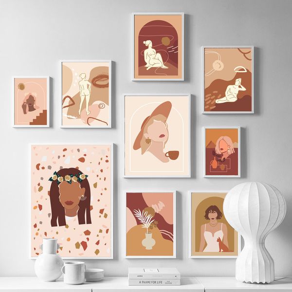 

wall art холст картина абстрактные девушки тела искусства иллюстрации скандинавские плакаты и печать стена картины для гостиной декор стены