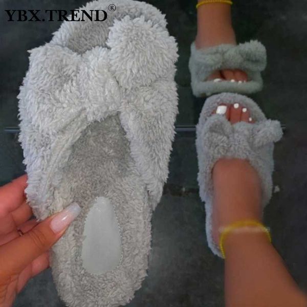 

women winter home slippers ladies open toe shoes soft winter warm house slippers indoor bedroom lovers couples fashion 2020, Black