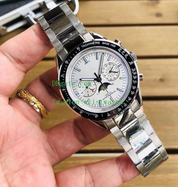 

moon sun function 42mm ceramic bezel 316l steel bracelet planet ocean 304.30.44.52.01.001 full automatic machinery men's watches, Slivery;brown