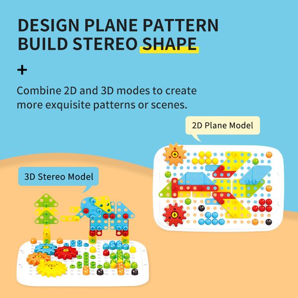 

selling children's toy combination creative portable gear disc fun boys and girls early education assembly building blocks smart toys