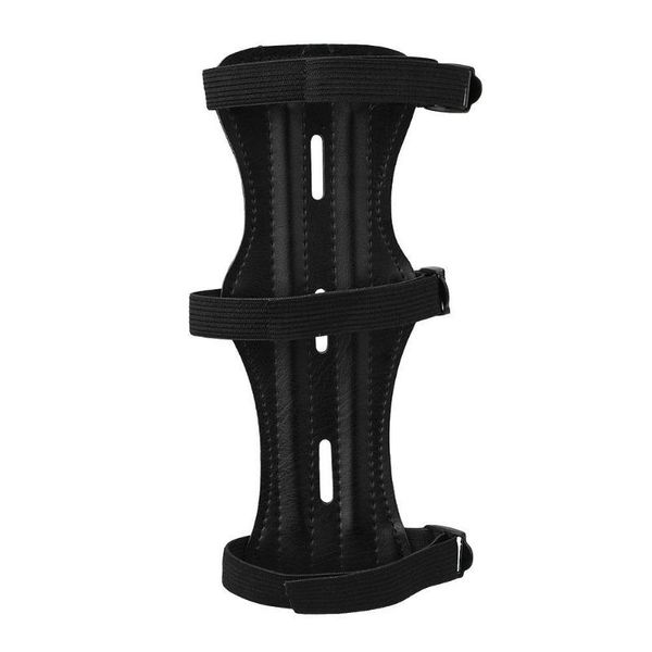 

elbow & knee pads outdoor target archery arm protector guard safe strap armband, Black;gray