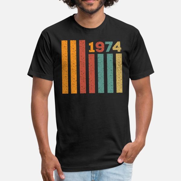 

vintage 1974 men women t shirt men personalized short sleeve plus size 3xl outfit fit breathable summer style normal shirt