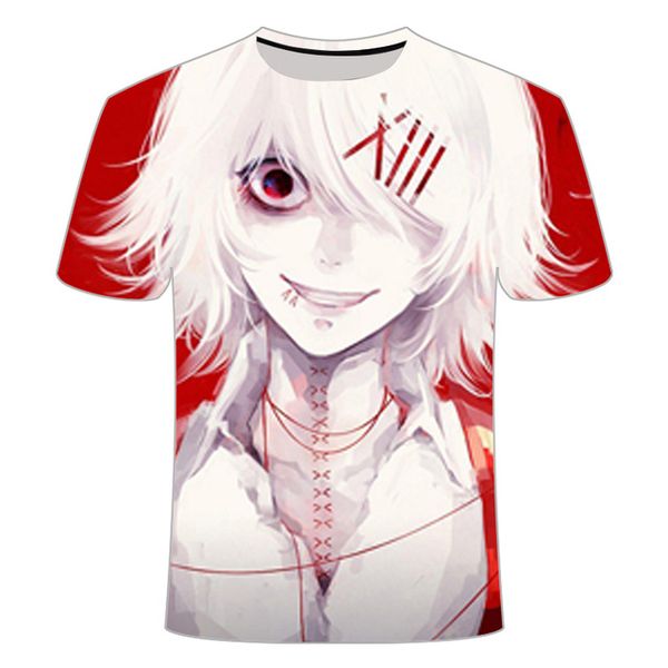 

classic anime japan tokyo ghoul one red eye blood 3d print shirts funny funny graphic men clothing