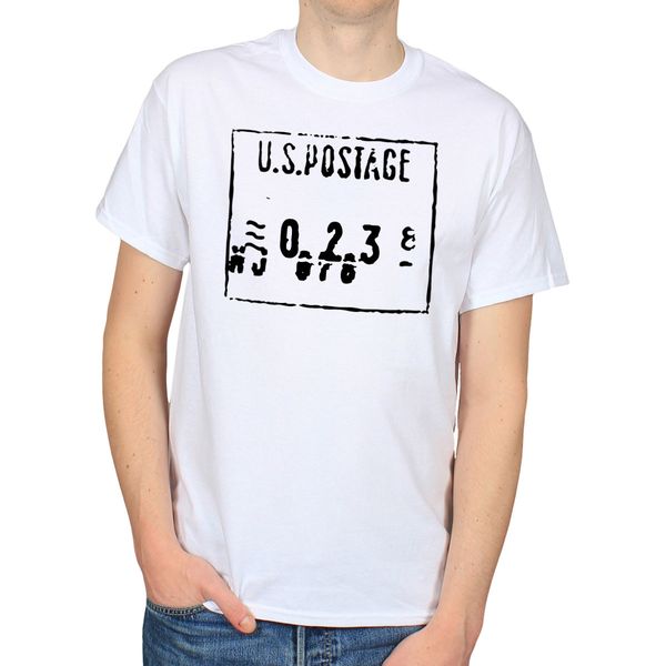 

2019 summer cool tee shirt us postage stamp usa america mail post office letter retro mens t-shirt tee funny t-shirt