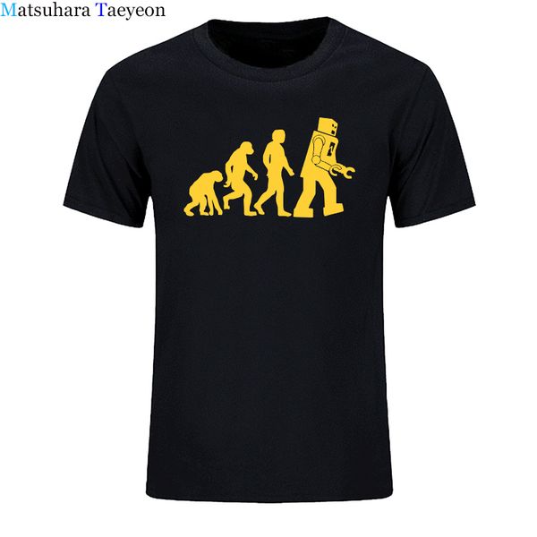

human evolution t shirt men funny personality short sleeve cotton t-shirt camiseta cartoon humor tshirt anime shirt