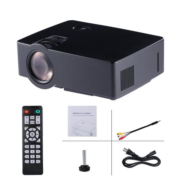 

черный lcd мини 1080p hd проектор 1500 люменов 800 * 480 regular домашний кинотеатр японский совместимость mltifunction интерфейс