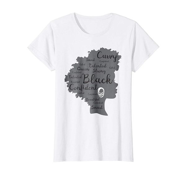 

2019 new summer tee shirt strong black man afro word art natural hair melanin shirt casual t-shirt