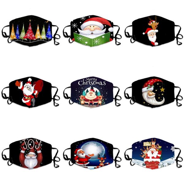 

face masks lack anti -dust woman men masks fashion printed lack washable face mask#439, Black