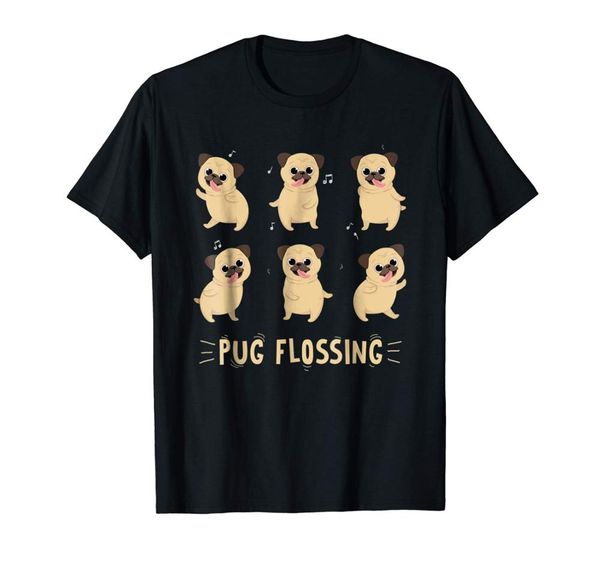 

pug dog floss dance shirt cute funny pug floss t-shirt gift 2019 men's fashion print men summer style design t-shirt