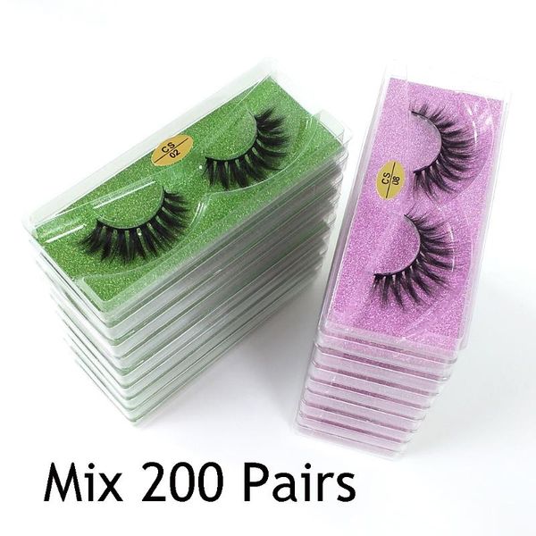 

false eyelashes wholesale 50/100/200pcs 3d mink lashes natural makeup in bulk