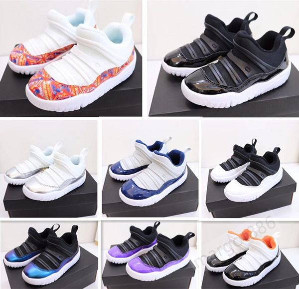 

2020 kids 11 11s basketball shoes girls slip-on bred concord space jam pink gym red boys 11 shoes children sneakers baby gift 24-35