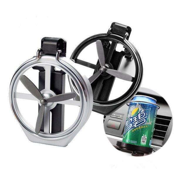 

складная автомобилей держатель бутылки автомобилей воздуха на выходе напиток кубок бутылки воды стенд крепление с охлаждающим вентилятором в