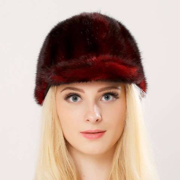 

beanies style cap hat handmade real knight warm winter fur fashion lady sunshade