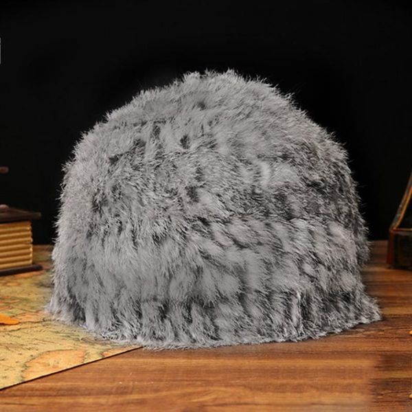 

women fur knitted cap ladies knitting wool fur casual beanies caps cute girls cap winter thick warm hats russian style, Blue;gray