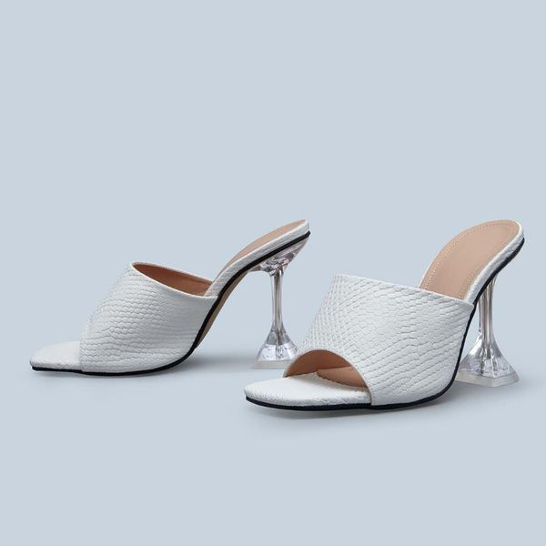 

deat 2020 new spring autumn fashion casual square open toe outside crystal glass high heel sandals shoes women se900, Black