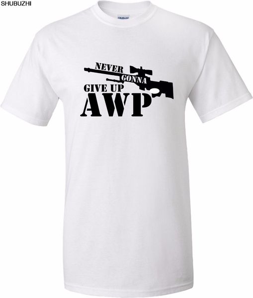 

never gonna give up awp - mens cs pc gaming t-shirt - csgo awp mlg new t shirts funny tee new funny