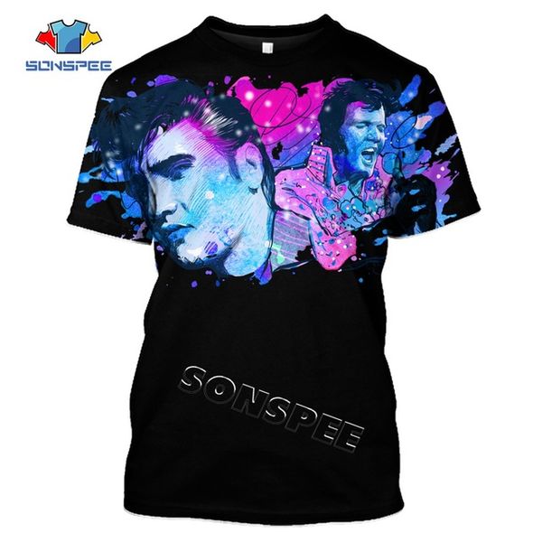 

elvis presley the king men summer homme pullover 3d print shirts oversized harajuku kawaii men clothing
