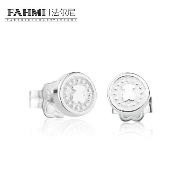 

fahmi 100% 925 sterling silver bear earrings elegant ladies fashion earrings 717463600 fashion women jewelry charm gifts1, Golden;silver