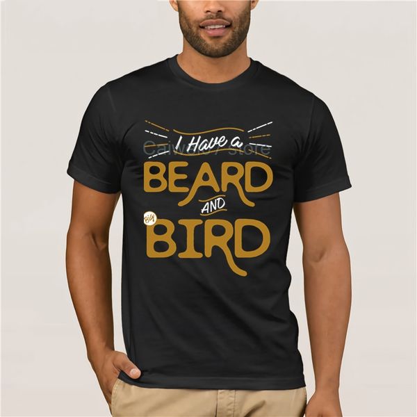 

printed t-shirt crew neck short sleeve casual beard or bird casual o-neck loose summer for men personality t-shirt